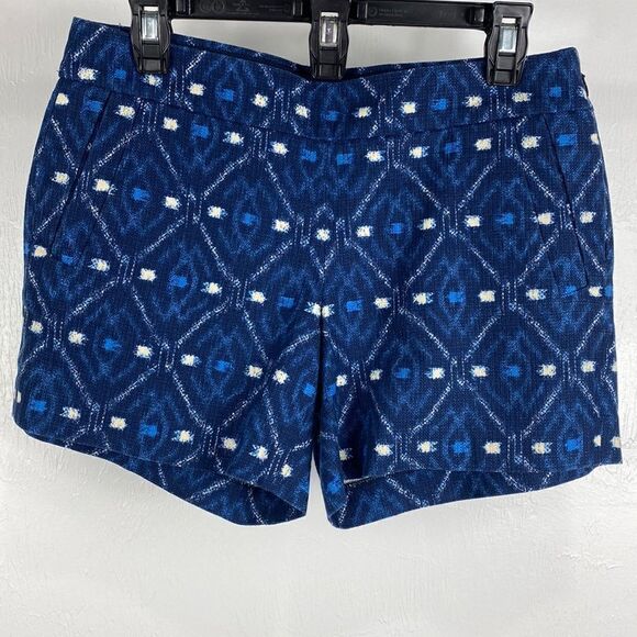 J. Crew Blue Cotton Basket Weave Chino Shorts size 6 - Picture 1 of 10
